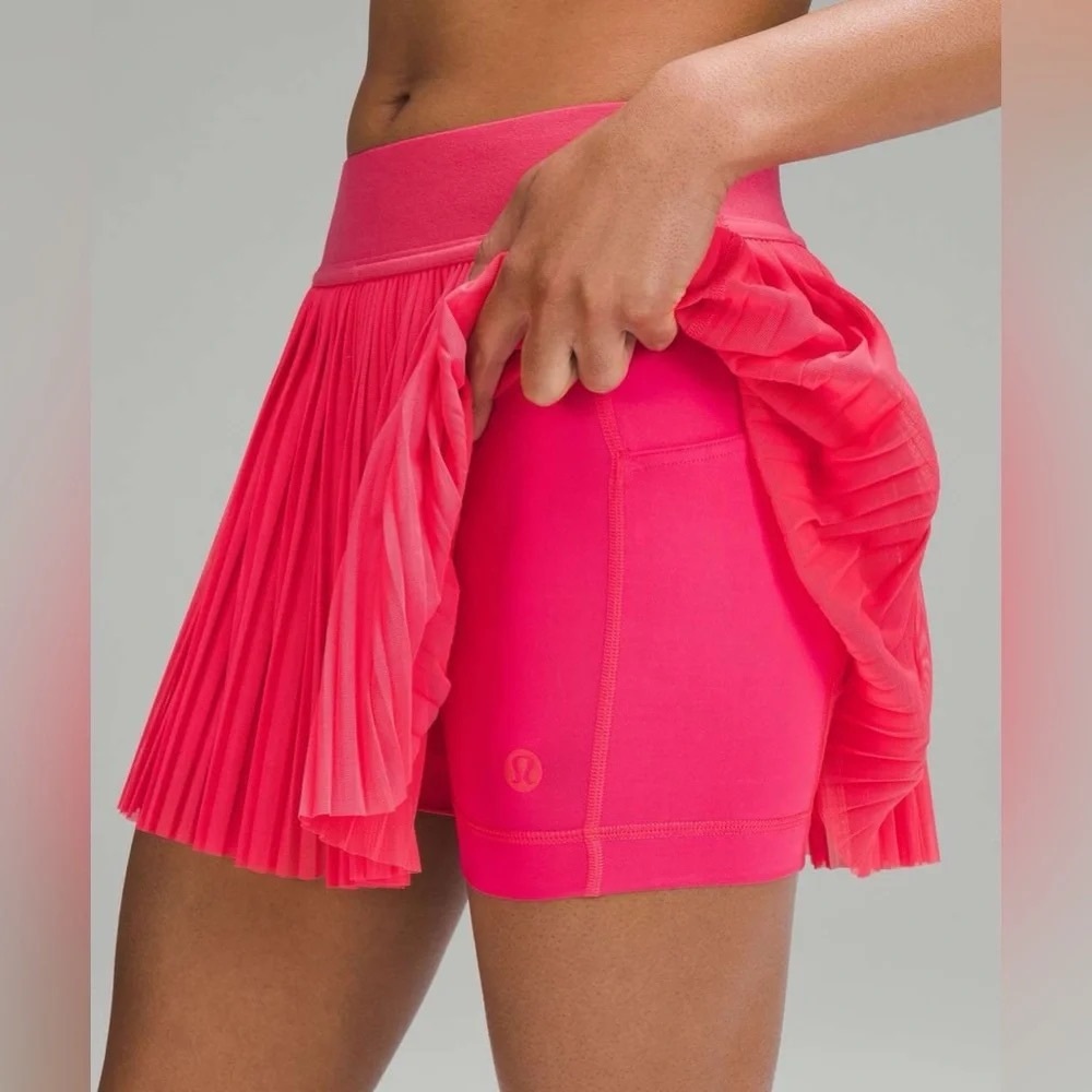 Lululemon Tennis Set- Pink Mini Skirt and Crop Top - Picture 5 of 12